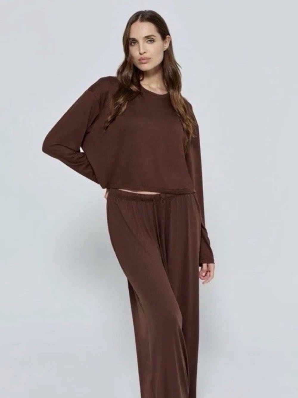 NWT The Cloud Women's Maternity “Bumpsuit”Set in Chocolate Brown. Medium